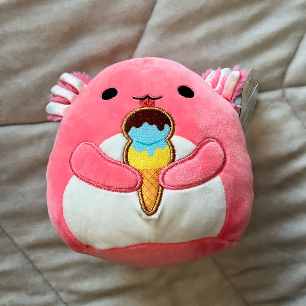 Archie the Axolotl with Ice Cream 8” Squishmallow